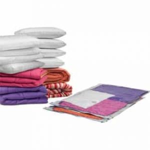 Vaccum pack clothes and bedsheets