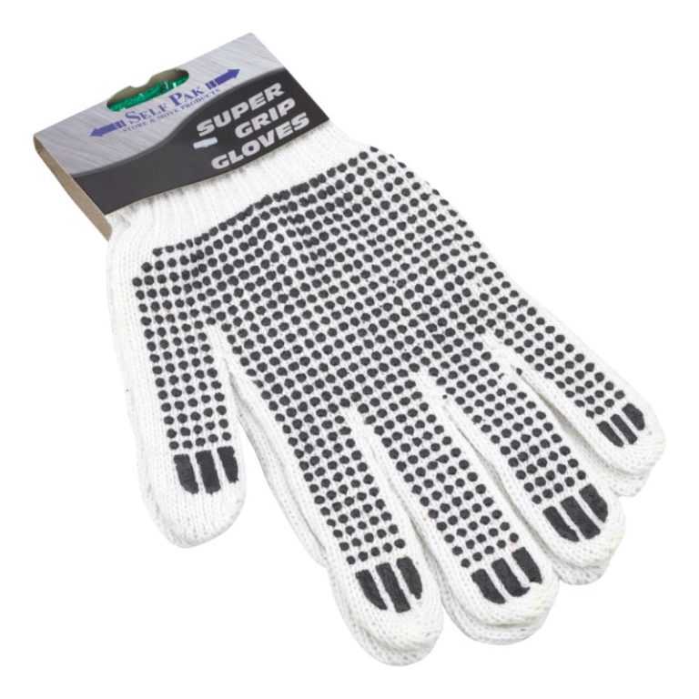 Cotton Super Grip Dot Grip Gloves For Sale Titan Storage