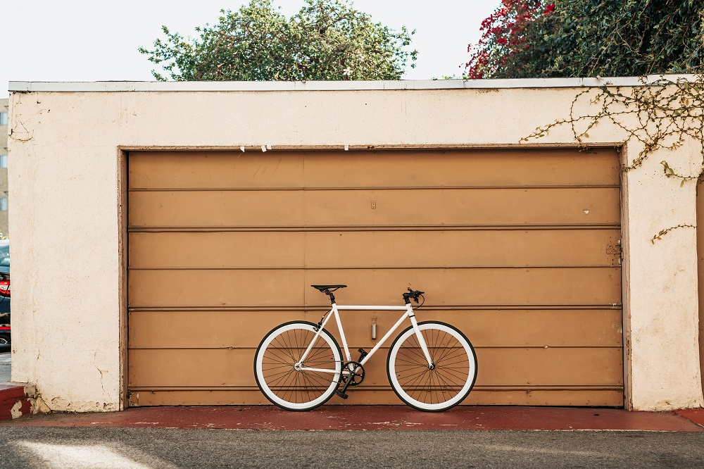 double garage with bike