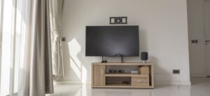 Open spaced tv unit in home